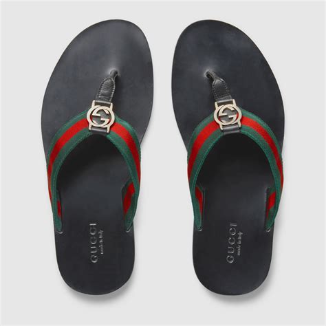 mens cross strap thong toe gucci sandals|Slides & Sandals for Men .